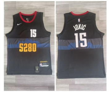 Nuggets #15 Nikola Jokic Black Nike 2023-24 City Edition Swingman Jersey