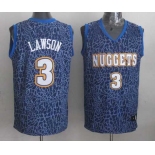 nba denver nuggets #3 lawson blue leopard print[2014 new]