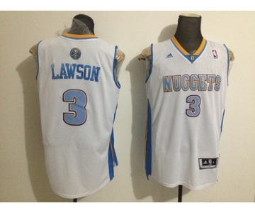 nba denver nuggets #3 lawson white[revolution 30 swingman]