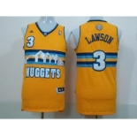 nba denver nuggets #3 lawson yellow[revolution 30 swingman][lawson]