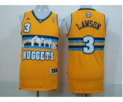 nba denver nuggets #3 lawson yellow[revolution 30 swingman][lawson]