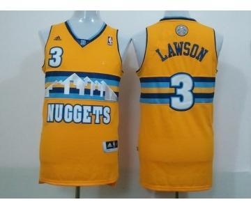 nba denver nuggets #3 lawson yellow[revolution 30 swingman][lawson]