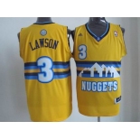 nba denver nuggets #3 lverson yellow[revolution 30 swingman]