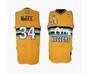 nba denver nuggets #34 mcgee yellow[revolution 30 swingman]