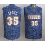 nba denver nuggets #35 faried blue leopard print[2014 new]