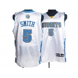 nba denver nuggets #5 smith white