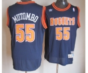 nba denver nuggets #55 mutombo blue