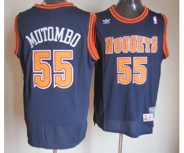 nba denver nuggets #55 mutombo blue