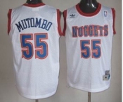 nba denver nuggets #55 mutombo white