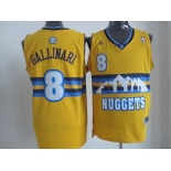 nba denver nuggets #8 gallinari yellow[revolution 30 swingman]