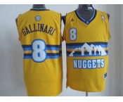 nba denver nuggets #8 gallinari yellow[revolution 30 swingman]