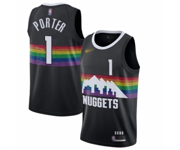 Women's Denver Nuggets #1 Michael Porter Swingman Black Basketball Jersey - 2019-20 City Edition