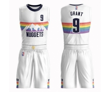 Women's Denver Nuggets #9 Jerami Grant Swingman White Basketball Suit Jersey - City Edition