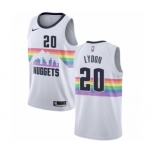 Women's Nike Denver Nuggets #20 Tyler Lydon Swingman White NBA Jersey - City Edition