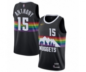 Youth Denver Nuggets #15 Carmelo Anthony Swingman Black Basketball Jersey - 2019-20 City Edition