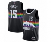 Youth Denver Nuggets #15 Nikola Jokic Swingman Black Basketball Jersey - 2019-20 City Edition