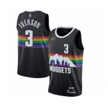 Youth Denver Nuggets #3 Allen Iverson Swingman Black Basketball Jersey - 2019-20 City Edition