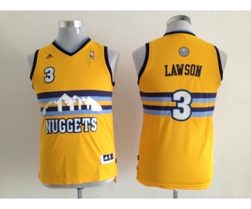 youth nba denver nuggets #3 lawson yellow[revolution 30 swingman][lawson]