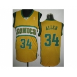 nba jerseys seattle supersonics #34 allen yellow[revolution 30]