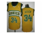 nba jerseys seattle supersonics #34 allen yellow[revolution 30]