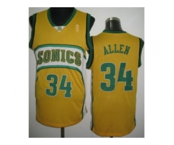 nba jerseys seattle supersonics #34 allen yellow[revolution 30]