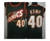 nba jerseys seattle supersonics #40 kemp green[revolution 30 throwback]