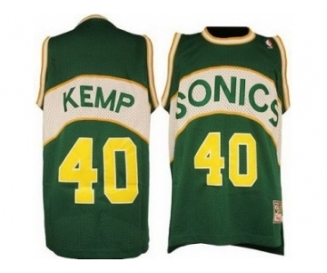 nba jerseys seattle supersonics #40 kemp green[soul swingman]