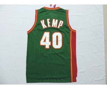 nba jerseys seattle supersonics #40 kemp green[throwback swingman][2015 new]