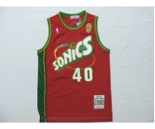 nba jerseys seattle supersonics #40 kemp red[throwback swingman][2015 new]