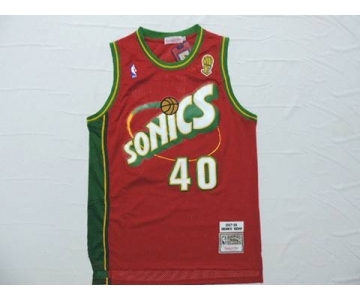 nba jerseys seattle supersonics #40 kemp red[throwback swingman][2015 new]