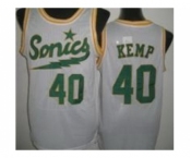 nba jerseys seattle supersonics #40 kemp white