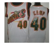 nba jerseys seattle supersonics #40 kemp white[revolution 30 throwback]