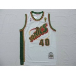 nba jerseys seattle supersonics #40 kemp white[throwback swingman][2015 new]