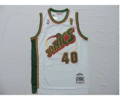 nba jerseys seattle supersonics #40 kemp white[throwback swingman][2015 new]