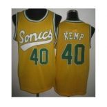 nba jerseys seattle supersonics #40 kemp yellow