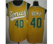 nba jerseys seattle supersonics #40 kemp yellow