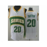 nba seattle supersonics #20 payton white