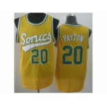 nba seattle supersonics #20 payton yellow-1