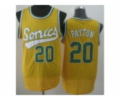 nba seattle supersonics #20 payton yellow-1