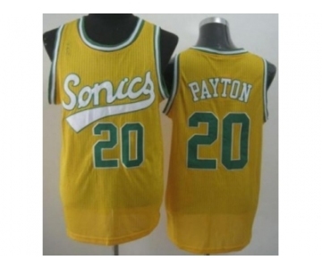 nba seattle supersonics #20 payton yellow-1