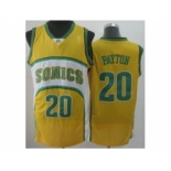 nba seattle supersonics #20 payton yellow