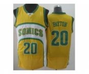 nba seattle supersonics #20 payton yellow