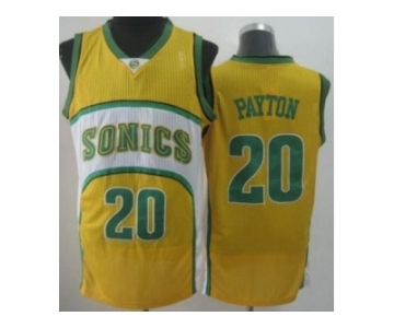 nba seattle supersonics #20 payton yellow