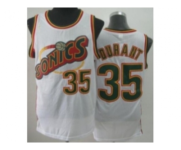 nba seattle supersonics #35 durant white-1