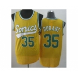 nba seattle supersonics #35 durant yellow-1