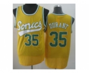 nba seattle supersonics #35 durant yellow-1