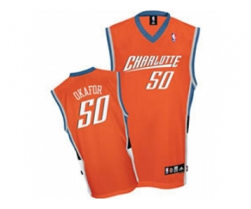 nba charlotte bobcats #50 emeka okafor orange swingman