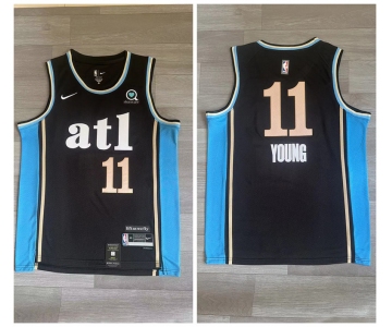 Hawks #11 Trae Young Black Nike 2023-24 City Edition Swingman Jersey