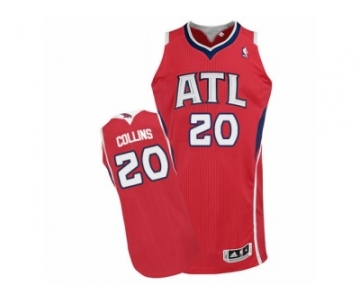 Men Adidas Atlanta Hawks #20 John Collins Authentic Red Alternate NBA Jersey