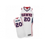 Men Adidas Atlanta Hawks #20 John Collins Authentic White Home NBA Jersey